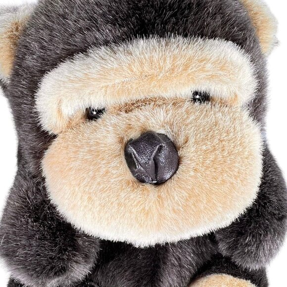 CALTOY MONKEY PLUSH GORILLA CHIMP STUFFED ANIMAL ROLLY POLY LEATHER NOSE MOUTH - Picture 2 of 10
